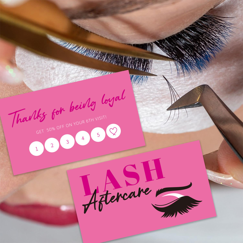 Eyelash Extension Menu - 50pcs Shining Eyelash นามบัตร Lash EXTENSION