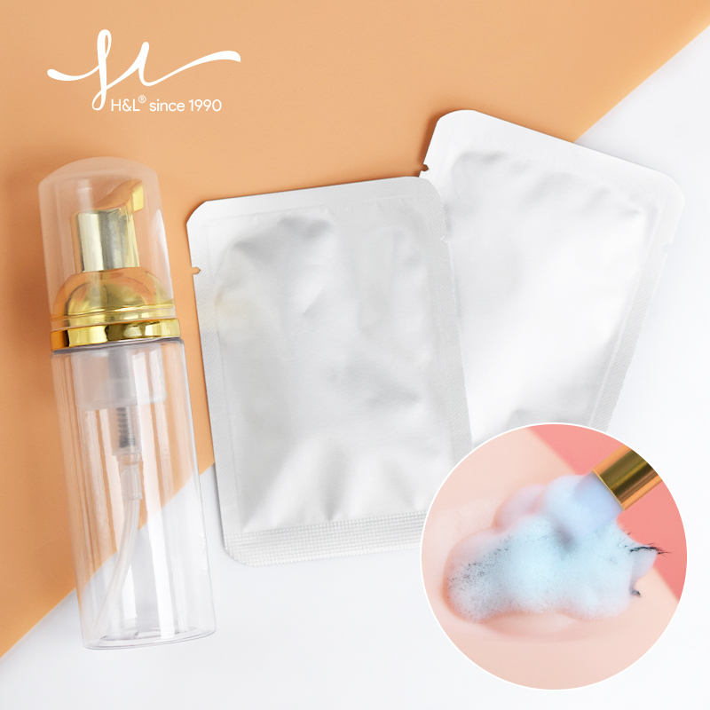 Eyelash Extension Foam Cleanser - H&L 5ml Eyelash แชมพูเข้มข้นขนตาอ่อนโยนมูสโฟมไม่มีการกระตุ้นแต่งหน้าทําความสะอาด Eyelash EXTENSION