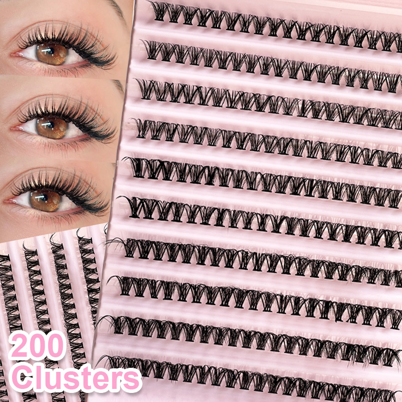 Eyelash Extension Volume - ขนตาปลอมแบบช่อ 8-16 มม. 200 ชิ้น ขนตาแบบกลุ่ม
