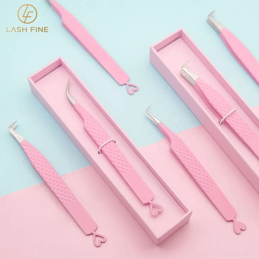 รูปหัวใจขนตาแหนบสแตนเลส Volume - Eyelash Extension Volume บทวิจารณ์และราคา