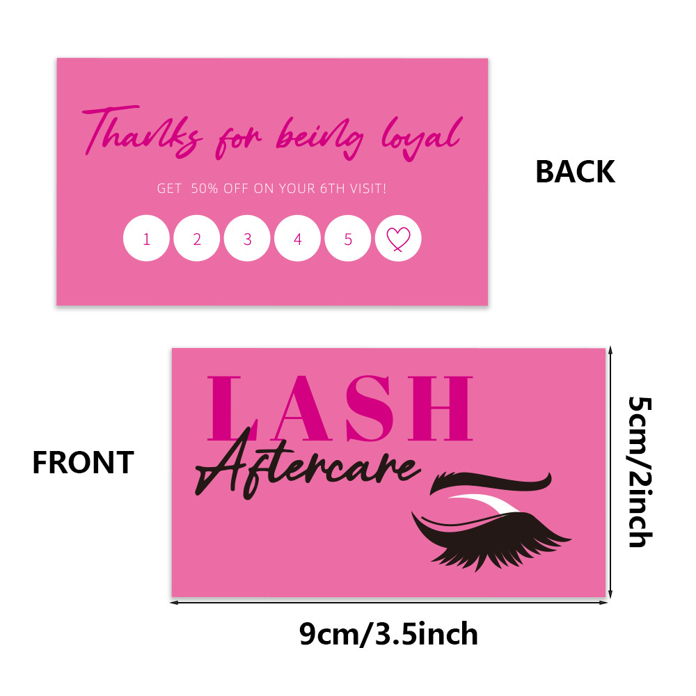 50pcs Shining Eyelash นามบัตร  - Eyelash Extension Menu บทวิจารณ์และราคา