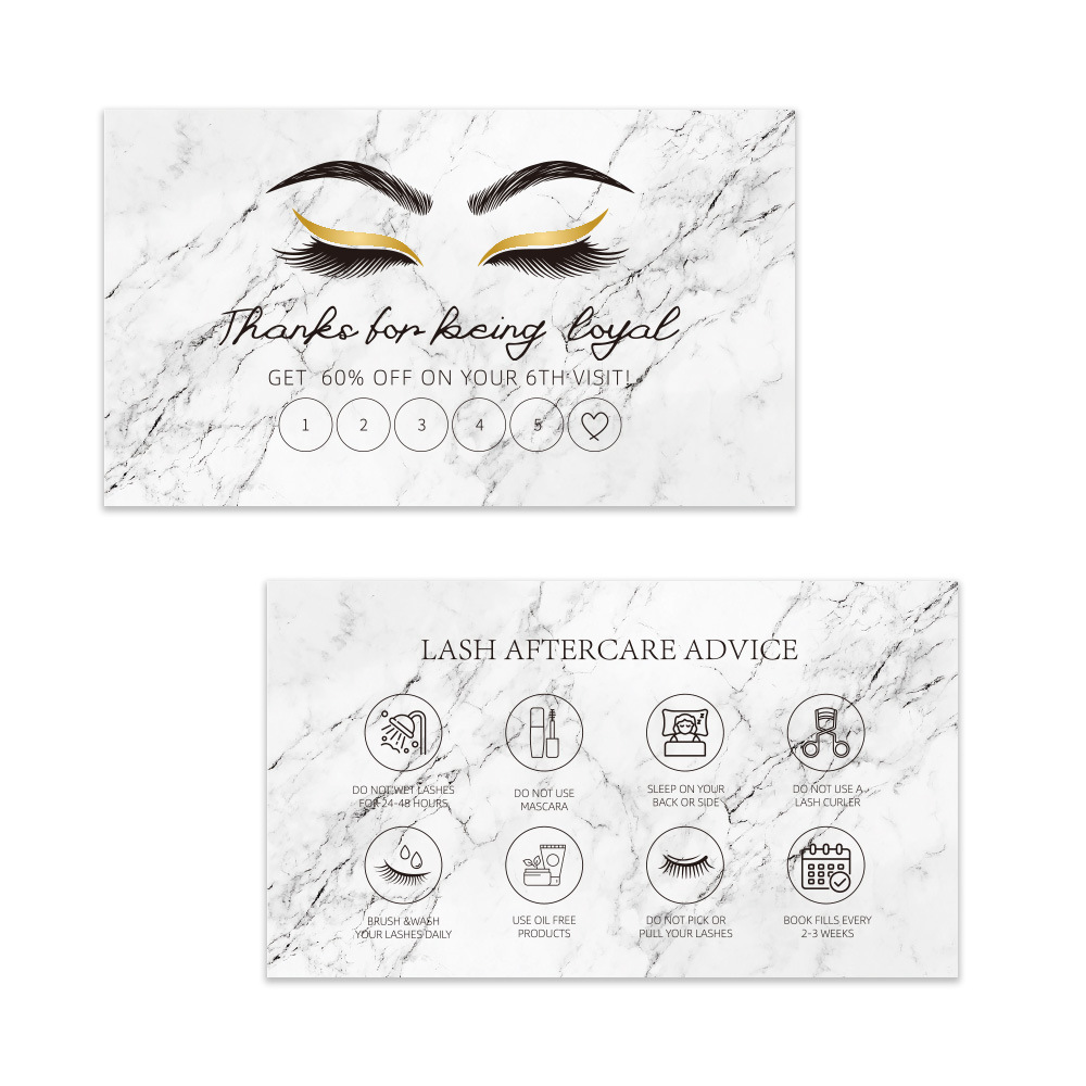 50pcs Shining Eyelash นามบัตร  - Eyelash Extension Menu บทวิจารณ์และราคา