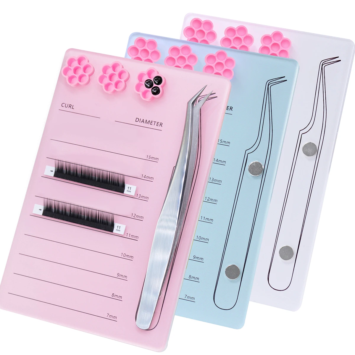 แท่นวางขนตาปลอมแบบตัวต่อขนตาแผ - Eyelash Extension Menu บทวิจารณ์และราคา