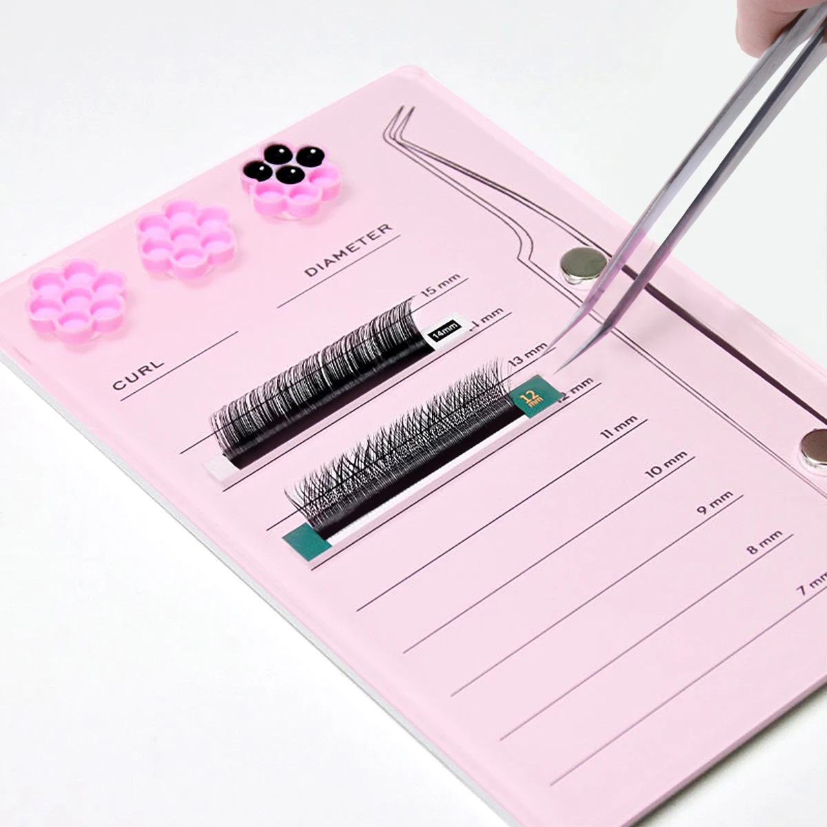 แท่นวางขนตาปลอมแบบตัวต่อขนตาแผ - Eyelash Extension Menu บทวิจารณ์และราคา