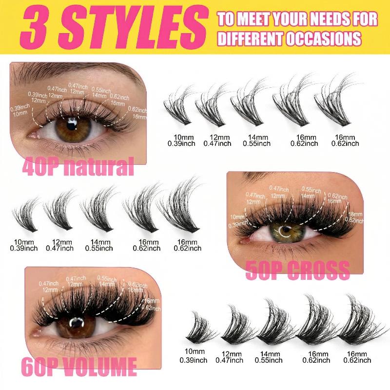 ขนตาปลอมแบบกลุ่ม ความยาวผสม ต่ - Eyelash Extension Volume บทวิจารณ์และราคา