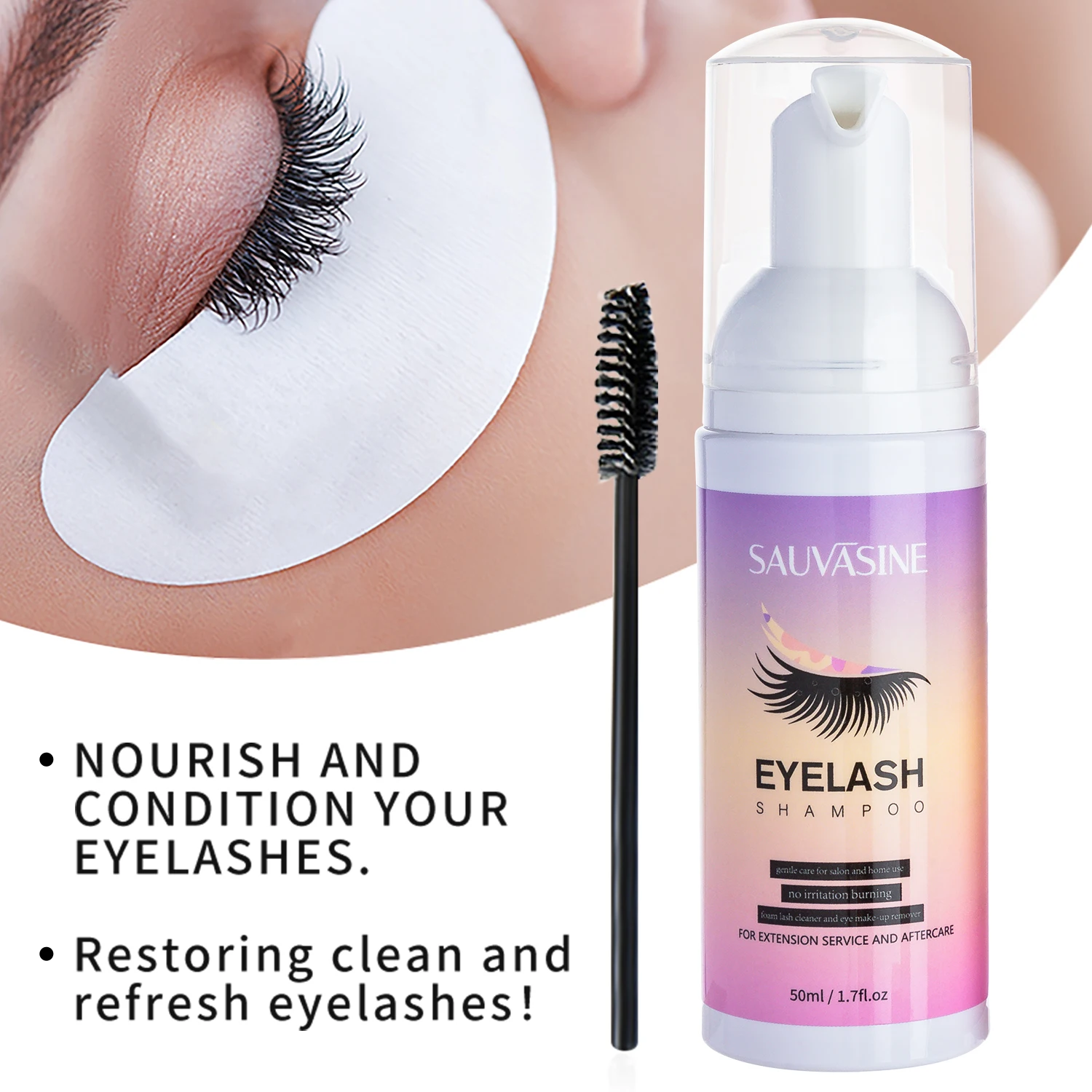 5/10PCS 50ML Eyelash EXTENSION - Eyelash Extension Foam Cleanser บทวิจารณ์และราคา