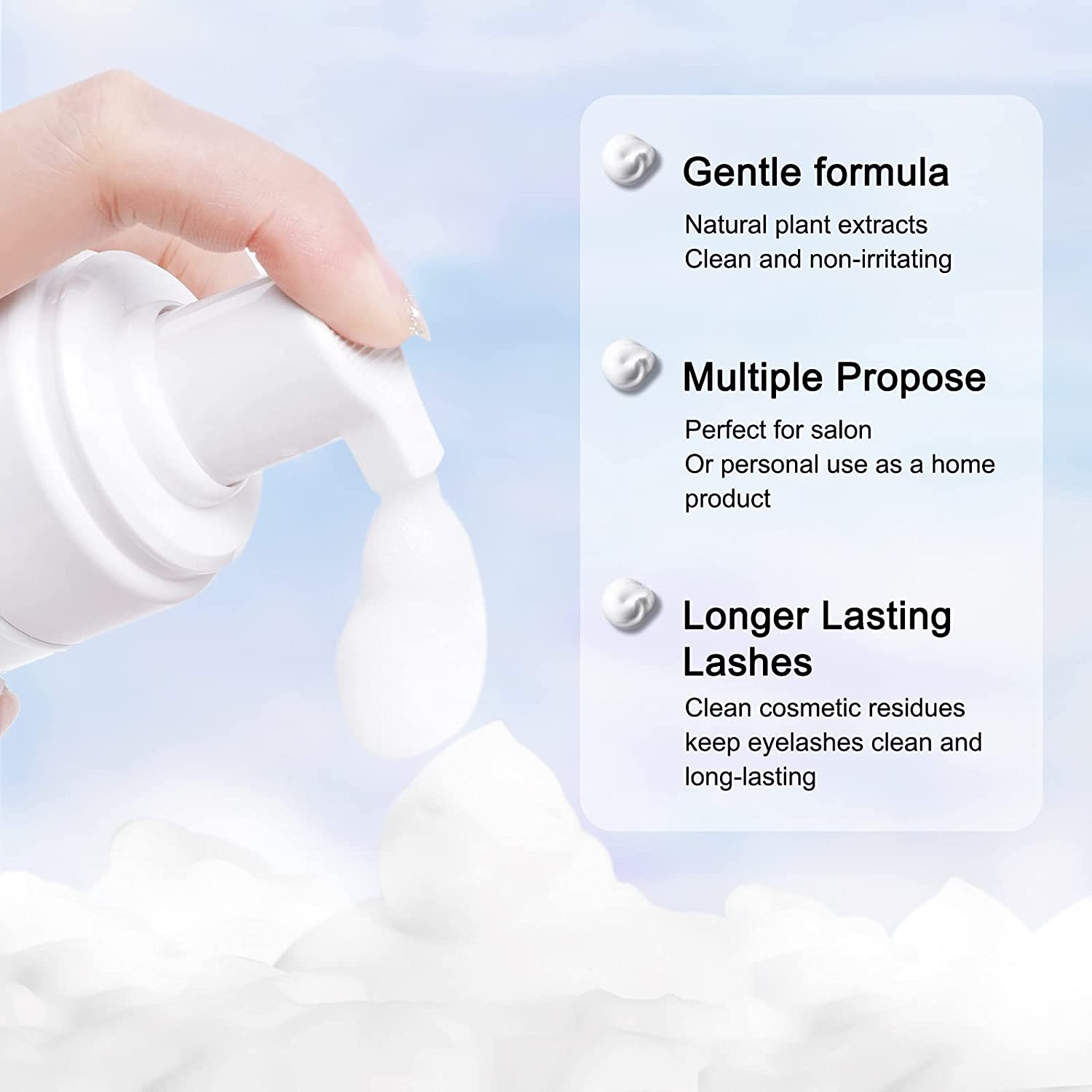 50ML Lanthome Pro Eyelash EXTE - Eyelash Extension Foam Cleanser บทวิจารณ์และราคา