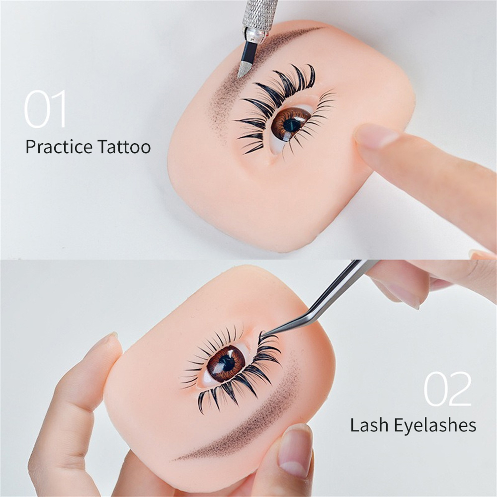 หัวหุ่นฝึกต่อขนตาแบบแบน พร้อมด - Eyelash Extension Doll Eye บทวิจารณ์และราคา