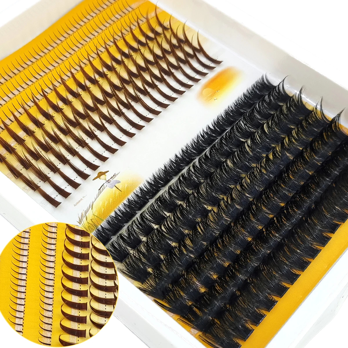 ขนตาปลอมแบบกลุ่ม AMSDCN 60D-12 - Eyelash Extension Doll Eye บทวิจารณ์และราคา