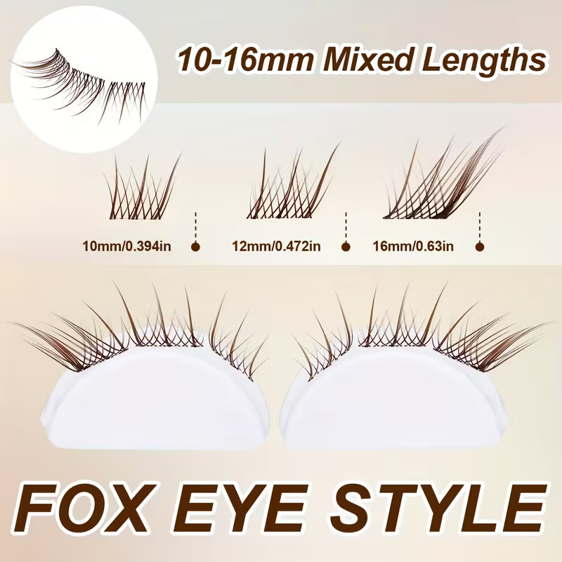 ขนตาปลอมสีน้ำตาล DIY - ยืดหยุ่ - Eyelash Extension Doll Eye บทวิจารณ์และราคา