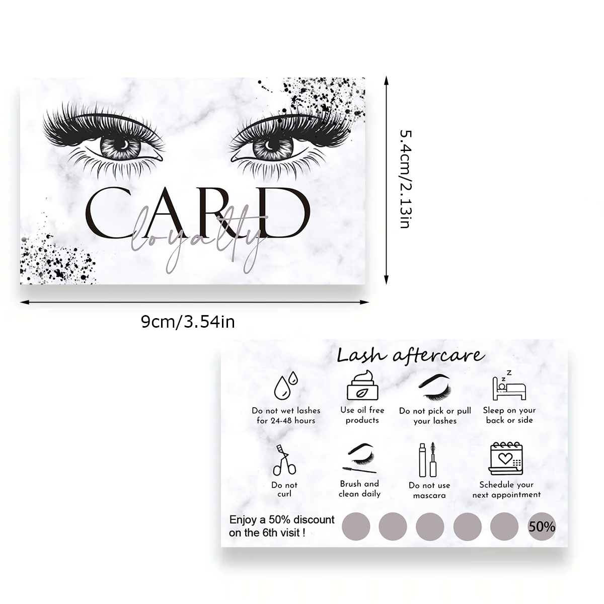 50 ชิ้น/ล็อต Marble Eyelash Af - Eyelash Extension Menu บทวิจารณ์และราคา