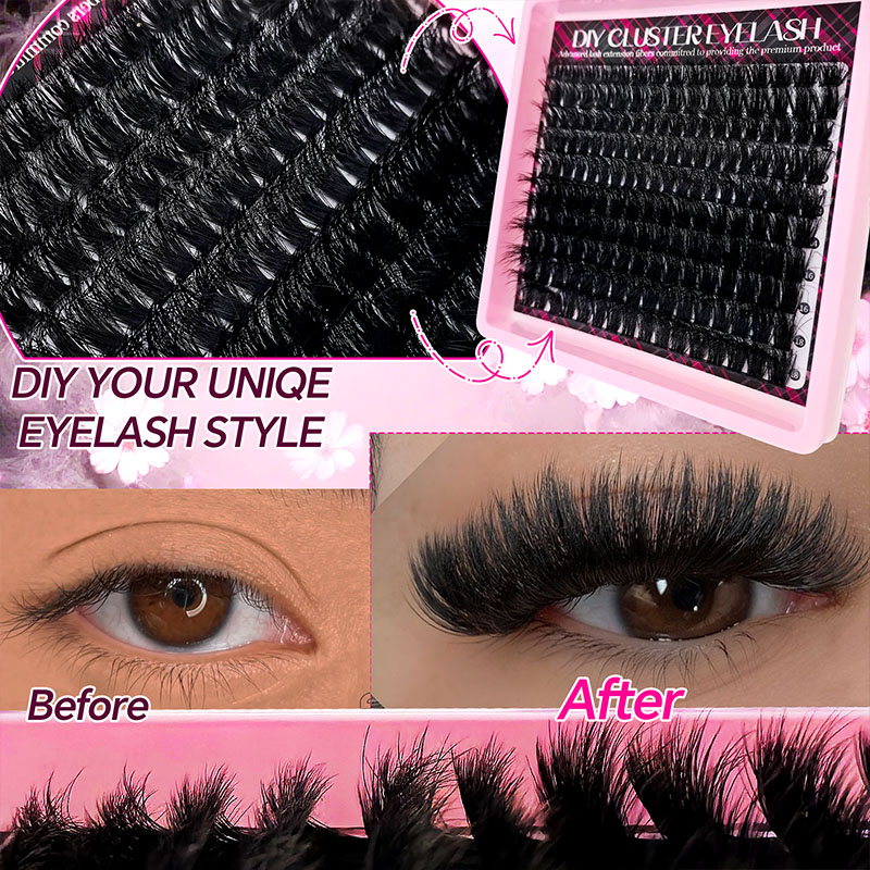 ขนตาปลอมแบบกลุ่ม 150 ชิ้น 130D - Eyelash Extension Anime Style บทวิจารณ์และราคา