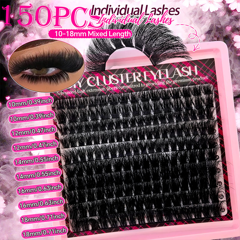 ขนตาปลอมแบบกลุ่ม 150 ชิ้น 130D - Eyelash Extension Anime Style บทวิจารณ์และราคา