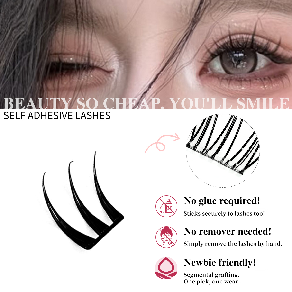 ขนตาปลอมแบบแผ่นบางเฉียบ ไม่ต้อ - Eyelash Extension Menu บทวิจารณ์และราคา